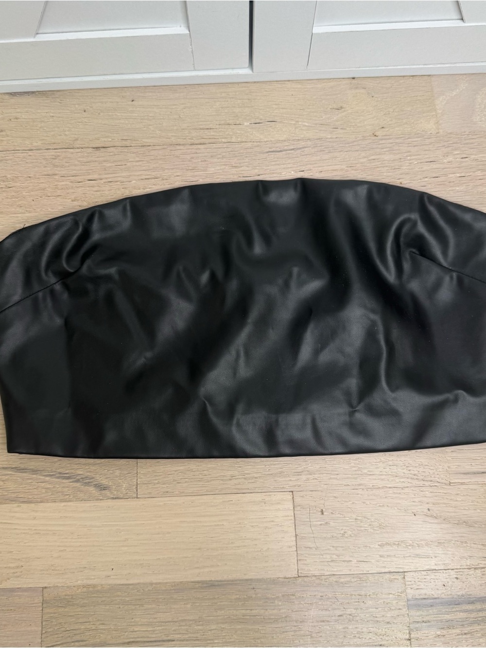 Shop Priceless Faux Leather Crop Top